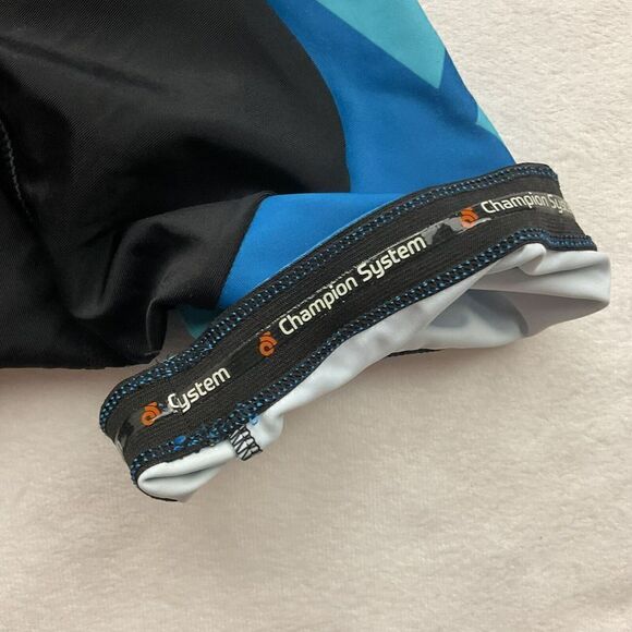 Champion System Padded‎ Cycling Shorts Women's Medium Blue Black Bicycle Shorts - Picture 6 of 9
